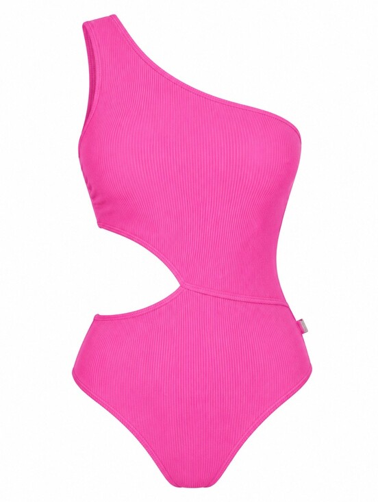 MICHAEL Michael Kors Other - Michael Kors Cerise One Shoulder Cutout One Piece Swimsuit Pink Size 14 NWT